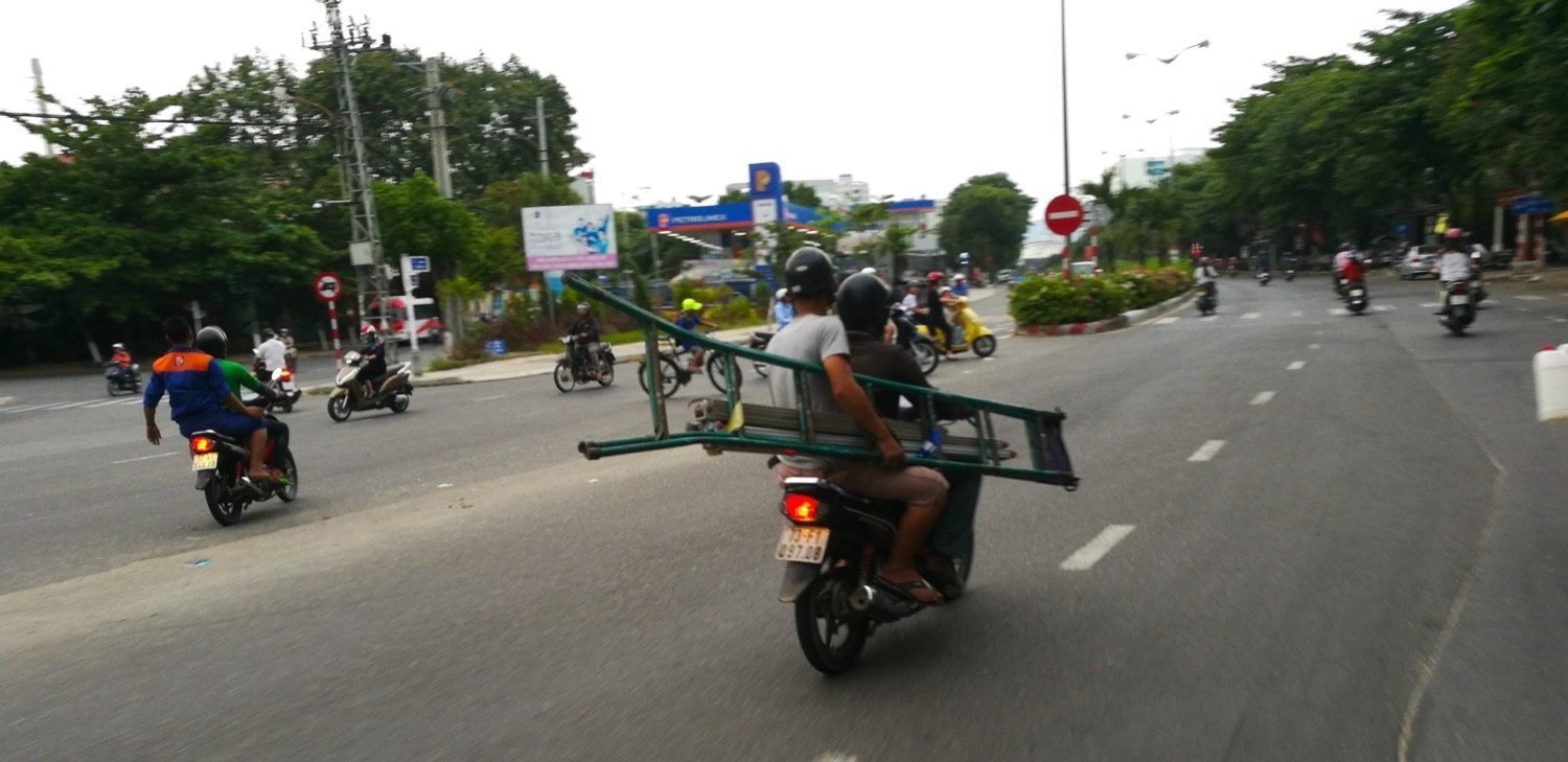 transporting ladder in scooter naturebels